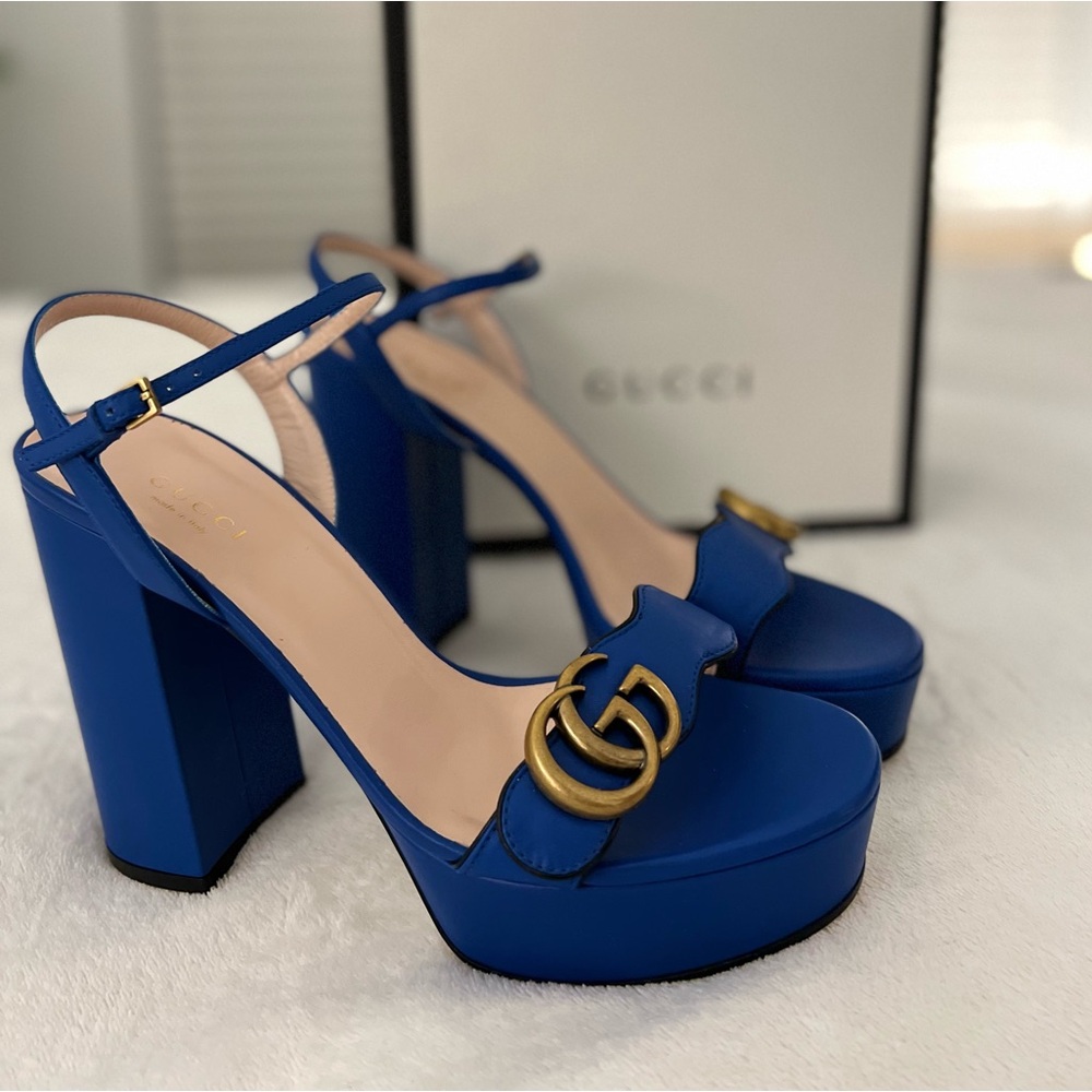 Gucci GG Sandals in Royal Blue